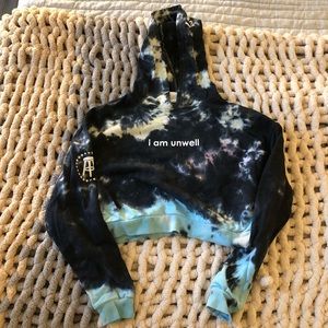 Call Her Daddy Cropped Tie Dye Sweatshirt